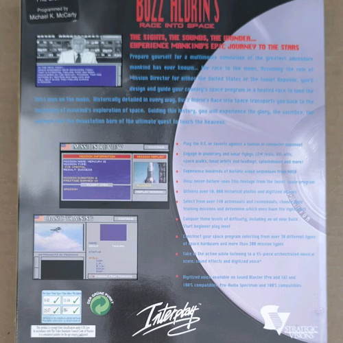 Buzz Aldrin's Race Into Space PC CD-ROM like new, Big Box