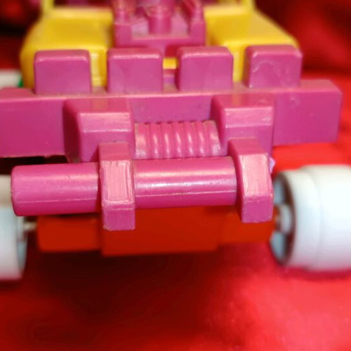 Super Turbo Rough Terrain Color Bee Pink 4x4 vintage toy truck used 1986