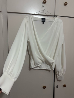 Μπλούζα Access XS σαν καινούργιο, άσπρη με λάστιχο στη βάση