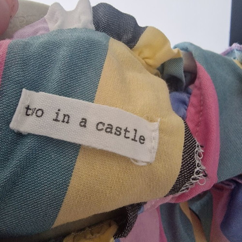 Two In A Castle colorful dress like new, size 7-8 years