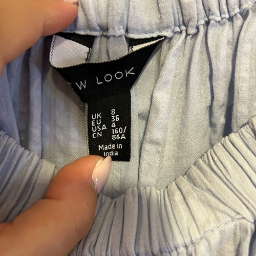 Blue short blouse with off-shoulder used