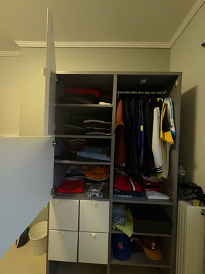 VISTHUS IKEA wardrobe like new, soft gray, with drawers