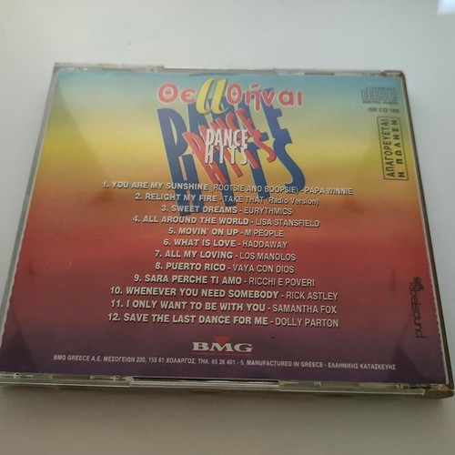 CD Thelo Einai Dance Hits 1995 like new, blues