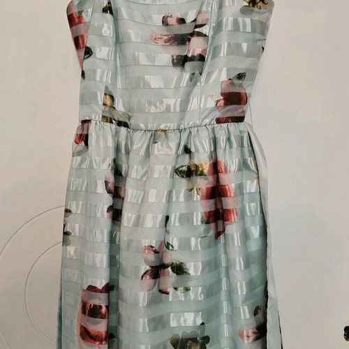 Designer Mini Dress Manolo like new, multicolor turquoise