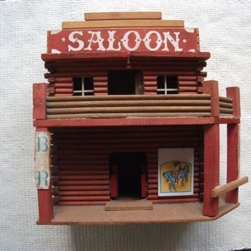 Wooden Western Saloon used, 1970s vintage