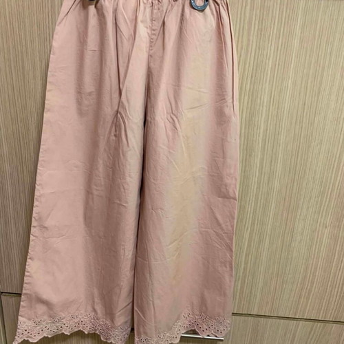 H&M Broderie Anglaise Cropped Trousers New, Size 140, Pink