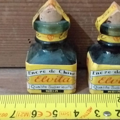 Ink bottles used, set of 8 collectible Liberty, Carter, Elvita