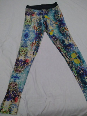 Leggings unique summer print, size S