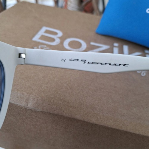 Adidas sunglasses used, black matte with blue mirror lens
