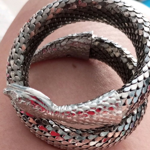 Whiting & Davis snake bracelet like new, stainless steel plated