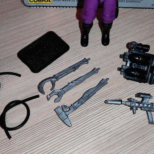 G.I.JOE Techno Viper (v1) 1987 action figure used, complete with accessories