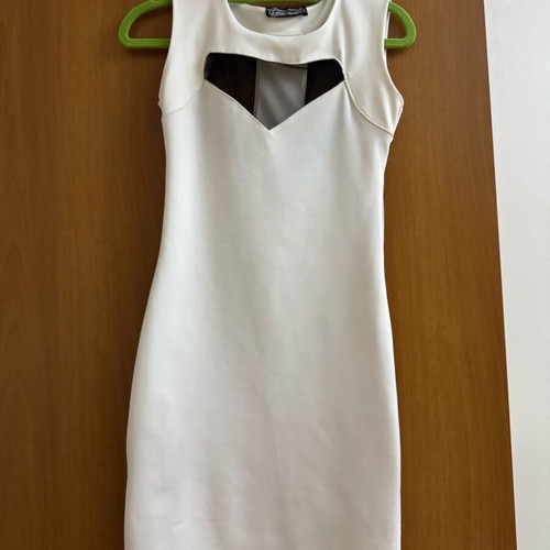 Dress with transparency like new, size M, white