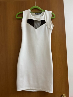 Dress with transparency like new, size M, white