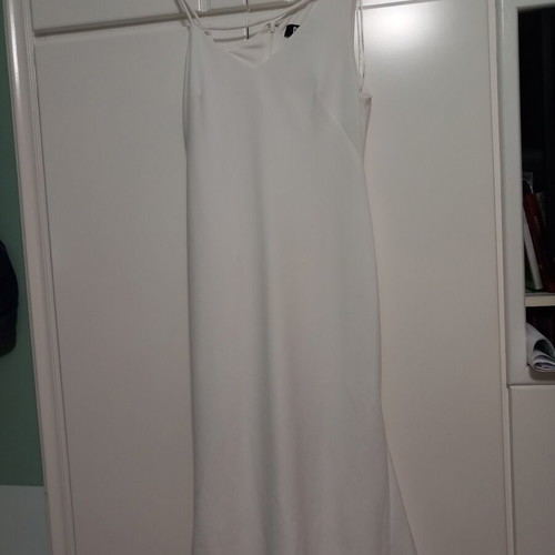 Donna Karan white cocktail dress like new with unique straps