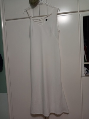 Donna Karan white cocktail dress like new with unique straps