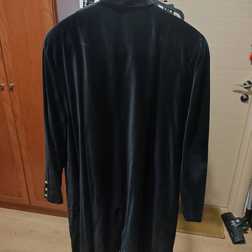 Bardas velvet coat XL like new, black with satin lining