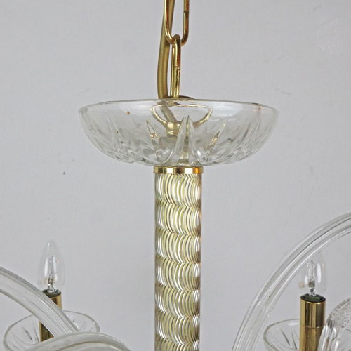Pentafoto ceiling light new, metal and glass, 1990