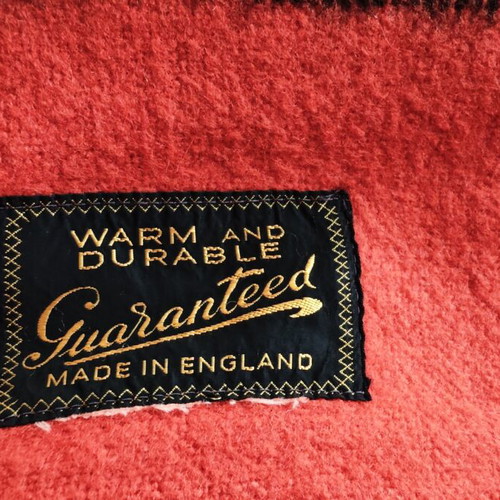 Vintage wool blanket used, made in England, 180x140 cm