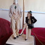 Table lamp used, height 65 cm
