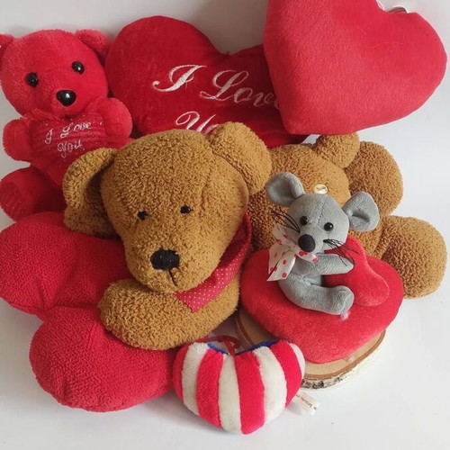 Plush toys used, set of several