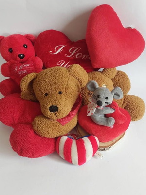 Plush toys used, set of several