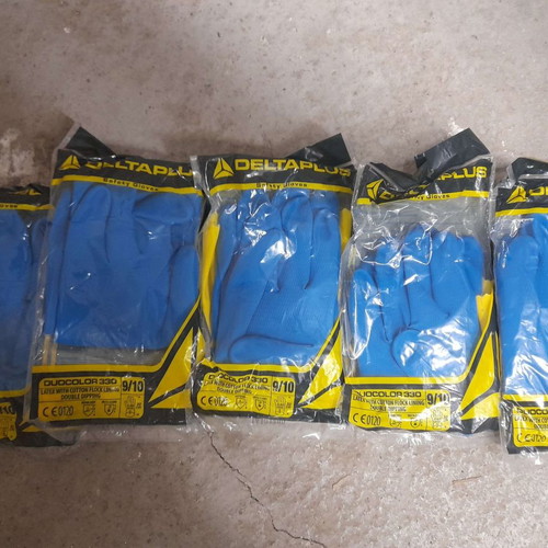 Latex work gloves new, pack of 5 pieces