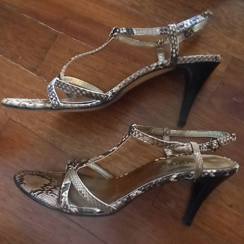 Haralas sandals like new, animal print, size 38, 7 cm heels