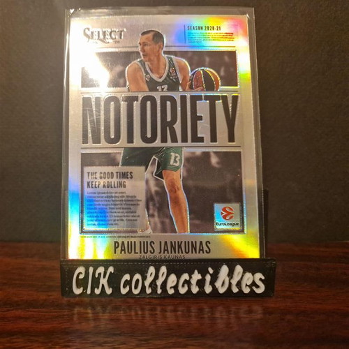 Panini Select Euroleague Zalgiris Jankunas Notoriety Silver card new