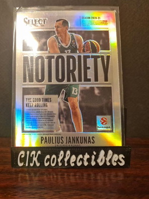 Panini Select Euroleague Zalgiris Jankunas Notoriety Silver κάρτα καινούργια
