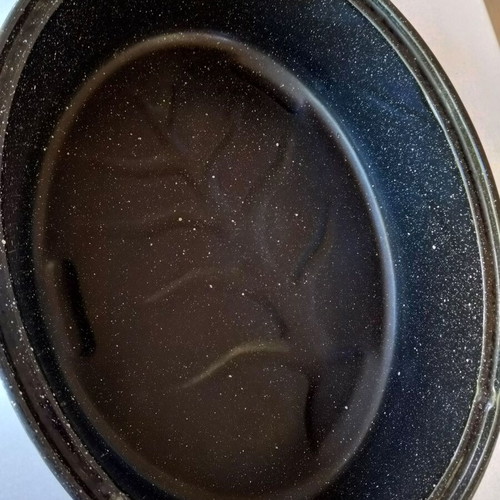Enamel Roasting Pan USA used, large oval 45x35x13 cm