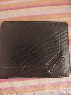 Leather wallet like new, black with card slots