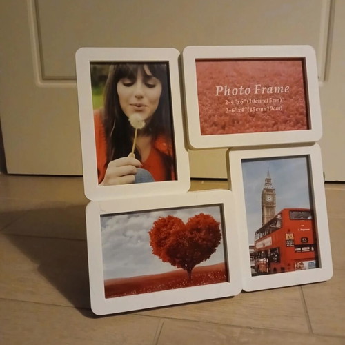Plastic photo frame 5 positions like new