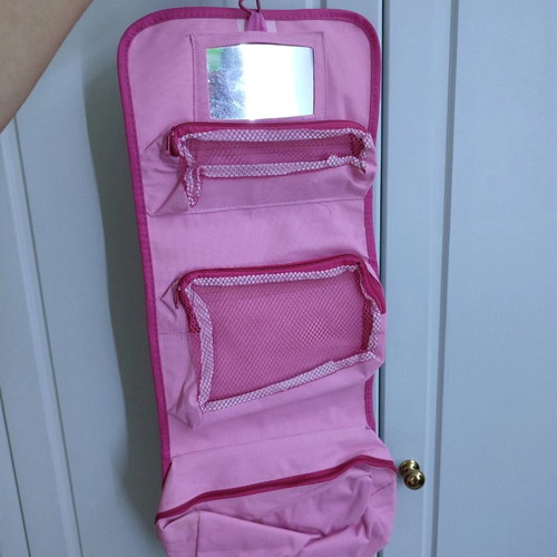 Toiletry bag that opens used for travel