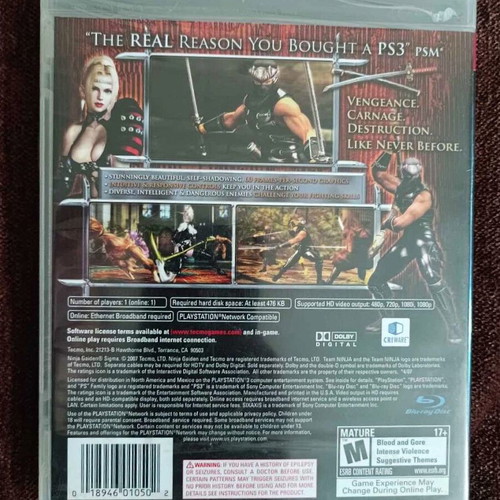 Ninja Gaiden Sigma PS3 factory sealed game