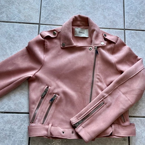 Jacket suede pink excellent condition size Small to Medium, warm