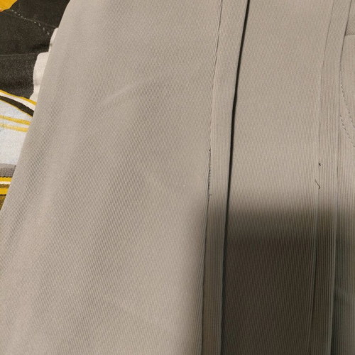 Beige ribbed leggings used with back pockets small