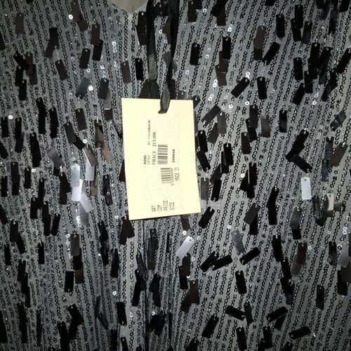 Dolce Domenica dress with sequins new, black and silver, size L