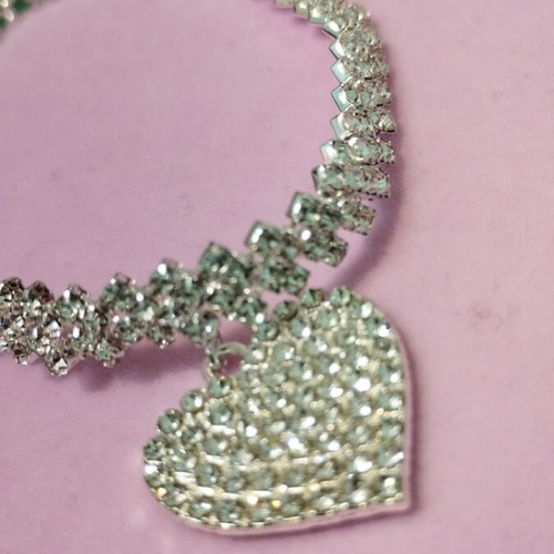 Adjustable rhinestone bracelet new in velvet box