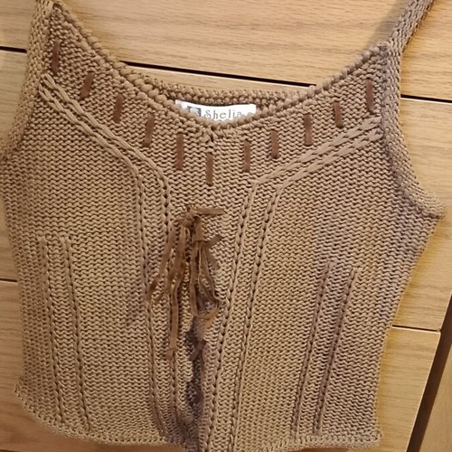 Knitted top brown like new, size M