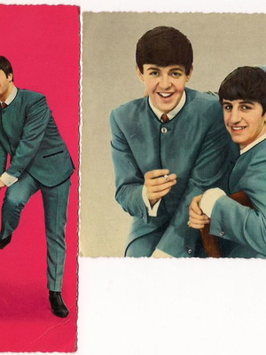 Beatles 3 σπάνιες συλλεκτικές κάρτες δεκαετίας του 60 μεταχειρισμένες