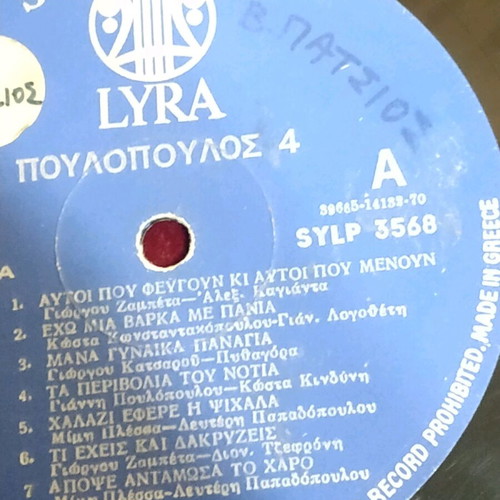 Vinyl record 33 rpm Poulopoulos used