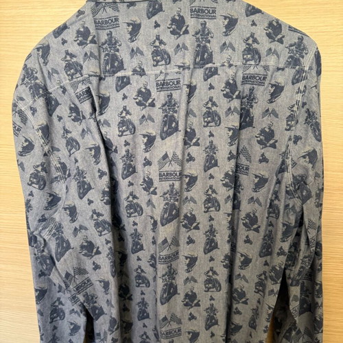 Barbour Steve McQueen International shirt used, size large, blue