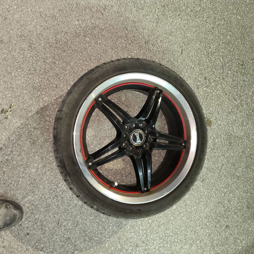 Rims 215/45 R18 used, one rim has a dent