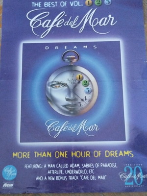 Cafe Del Mar Best Of Vol. 1,2,3 Promo αφίσα μεταχειρισμένη