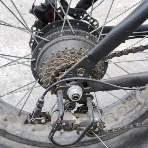 Electric Folding Fat Bike used, 7-speed Shimano, 250W motor