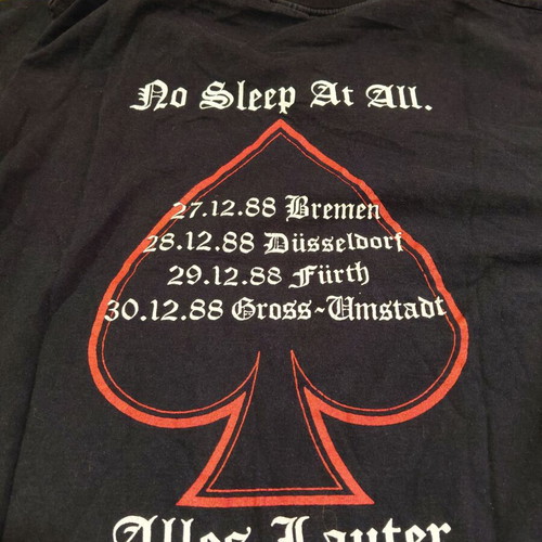 Motörhead No Sleep at All album shirt XL Fruit of the Loom