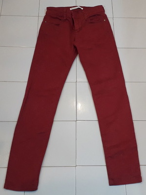 Stradivarius pants used, size 36, red