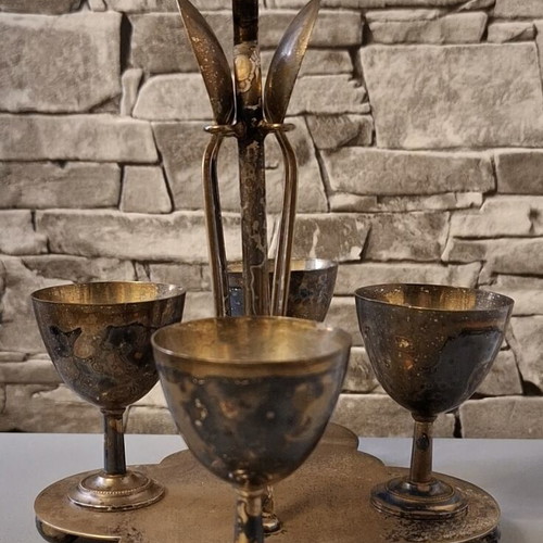 Egg serving set used, silver-plated EPNS Made in England 1930-40