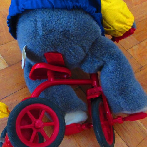 Elephant cyclist wind-up 40cm from el Greco new