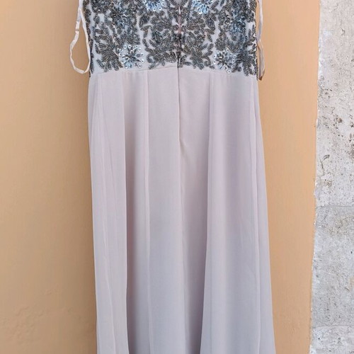 Demetrios evening dress like new, size M 38 10, beige